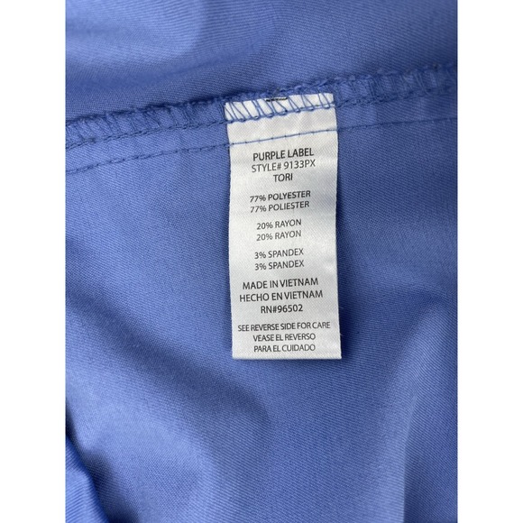 Purple Label Yoga Healing Hands Scrub Pants Women's 2XP Blue Pull On Stretch - Picture 7 of 11